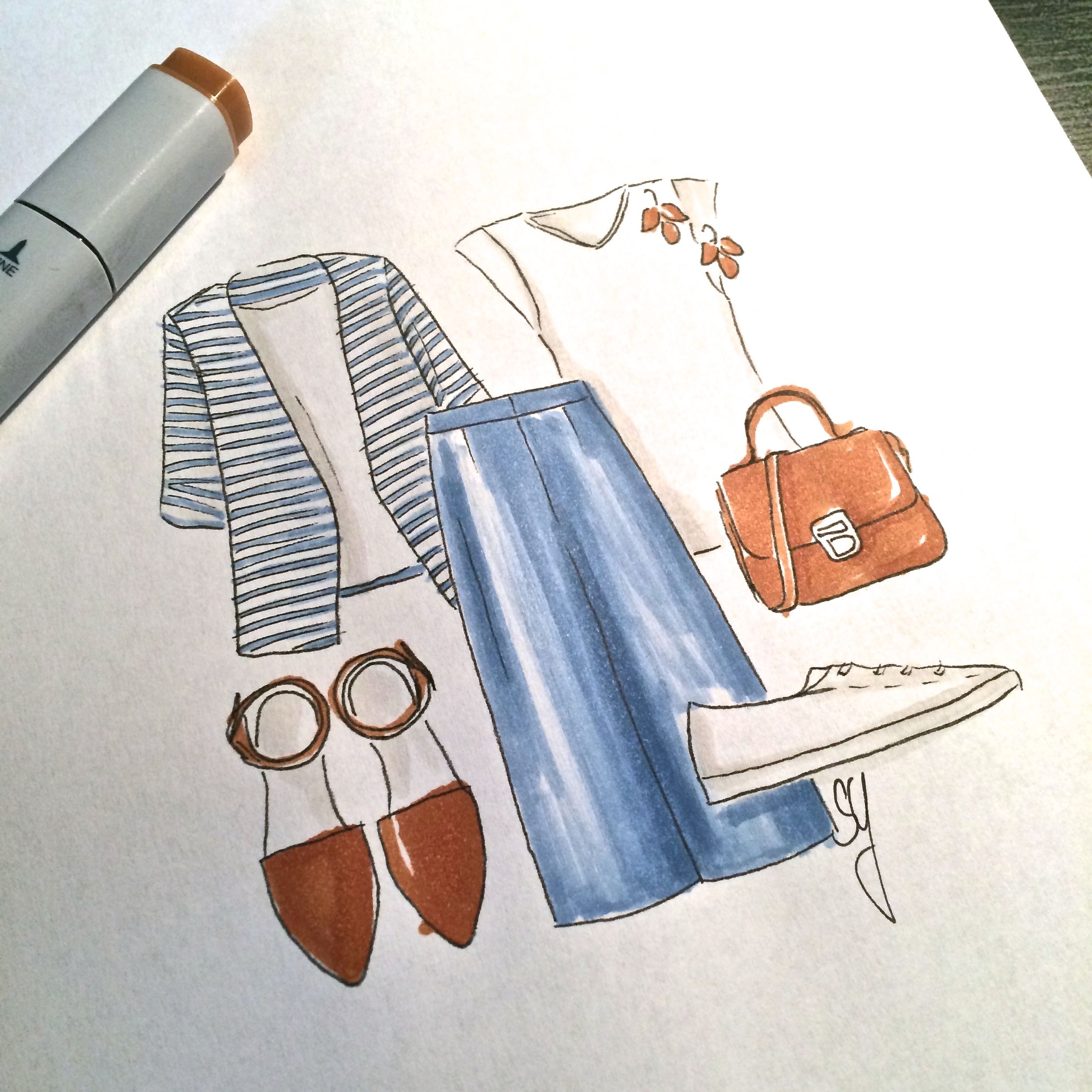 Culotte mit Sneakern