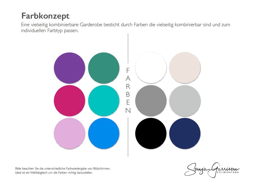 Farbkonzept für eine Kundin