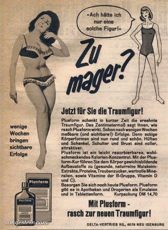 Historische Anzeige für ein Schlankheitsmittel
