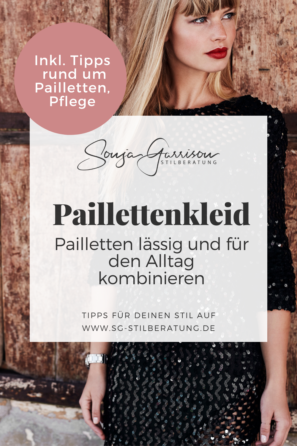 Paillettenkleid kombinieren