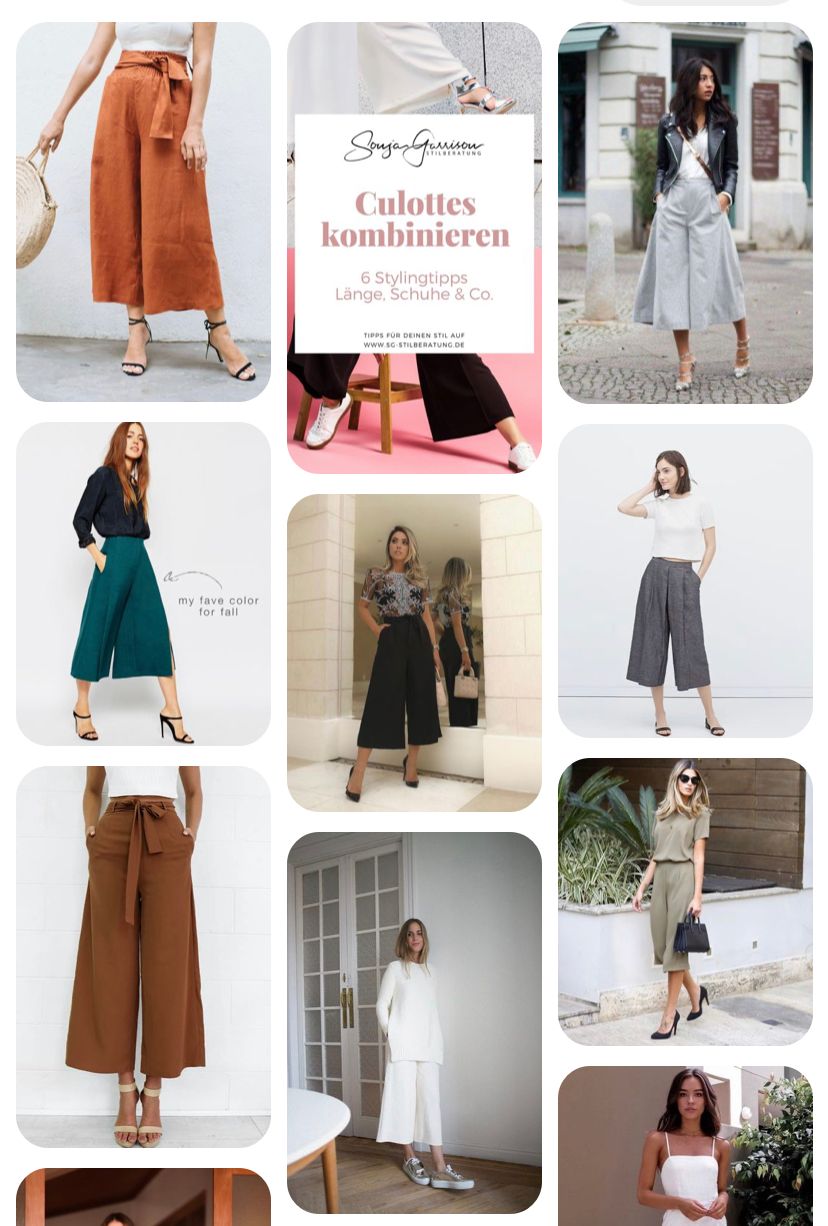Pinterest „Culottes kombinieren“