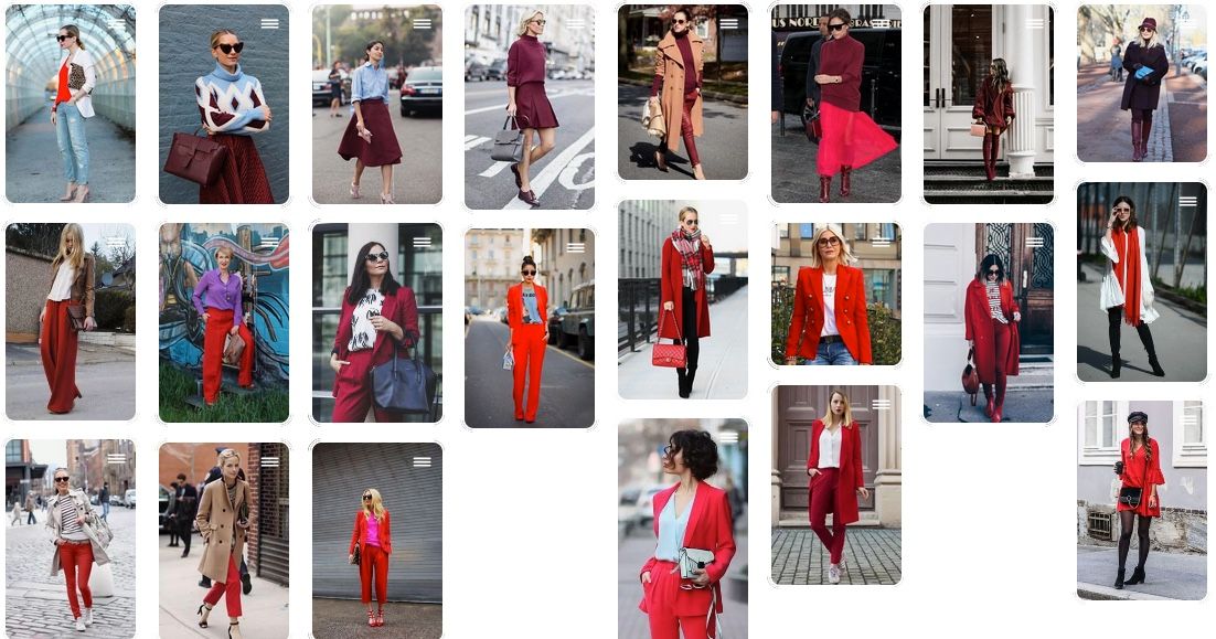 Pinterest Board „Rot kombinieren“ (Vorschau)