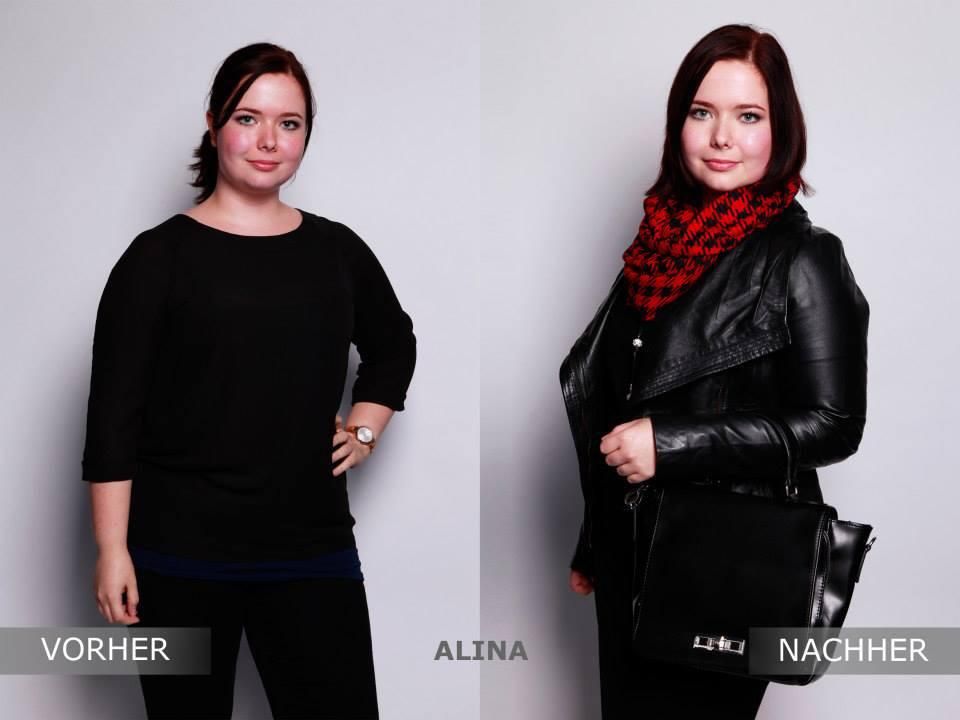 Umstyling von Alina im Vorher-Nachher-Vergleich