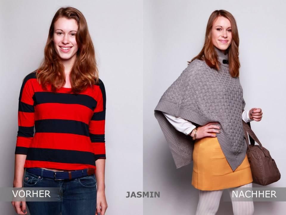 Umstyling von Jasmin im Vorher-Nachher-Vergleich
