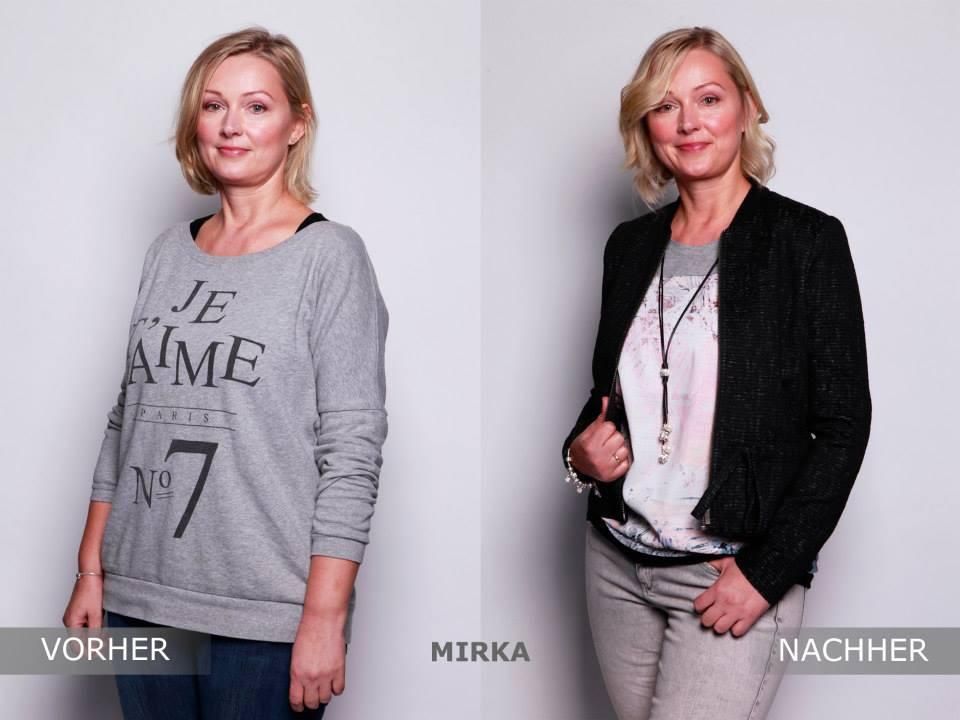 Umstyling von Mirka im Vorher-Nachher-Vergleich