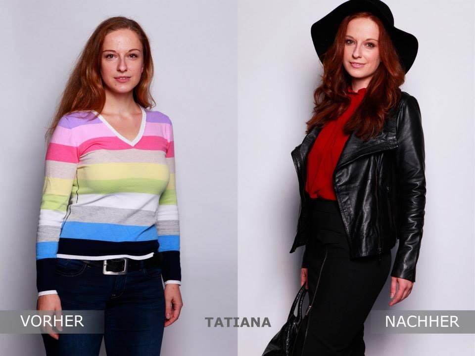 Umstyling von Tatiana im Vorher-Nachher-Vergleich